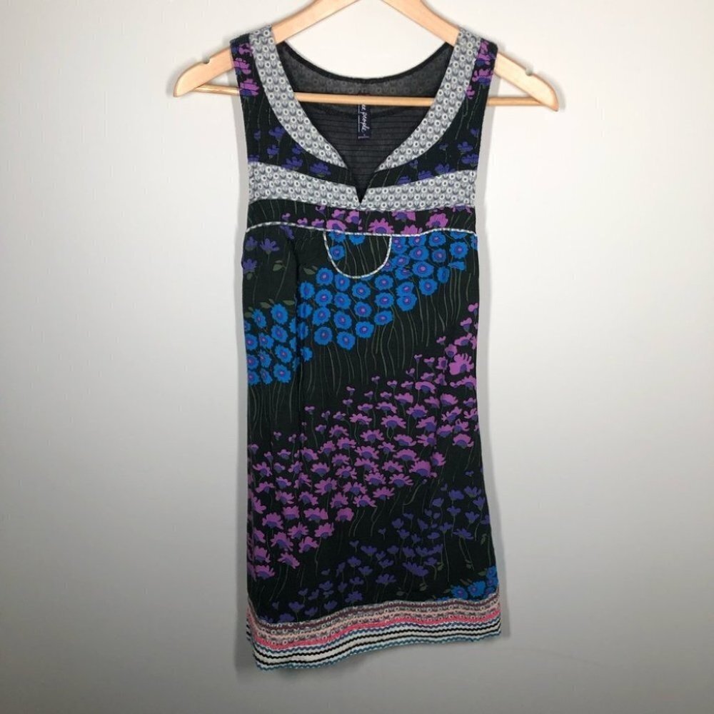 FREE‎  People Patchwork Flower Field Shift Dress Size 0